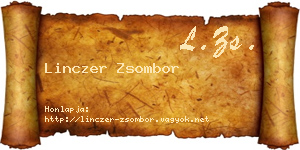 Linczer Zsombor névjegykártya